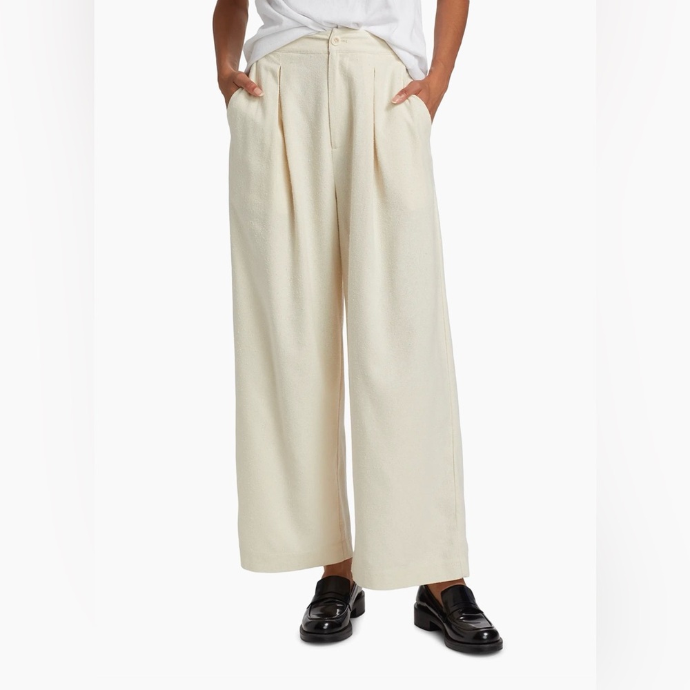 Jenni Kayne textured silk relaxed fit trouser